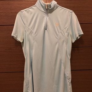 Blue Ariat Short Sleeve Riding Shirt